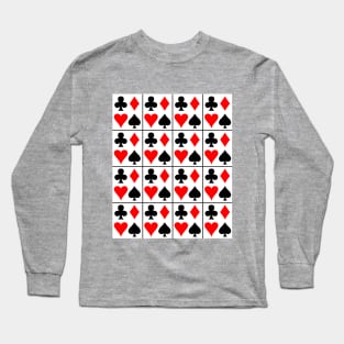 Funny Playing Cards Design Long Sleeve T-Shirt